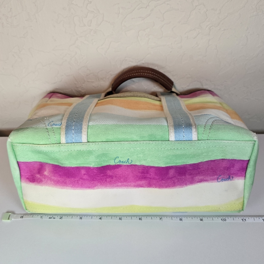 Coach Hampton Multicolor Sherbert Canvas Vintage Tote Bag With COA - Picture 13 of 17